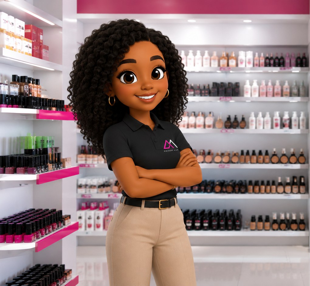 Sara dans la boutique Maison A&A